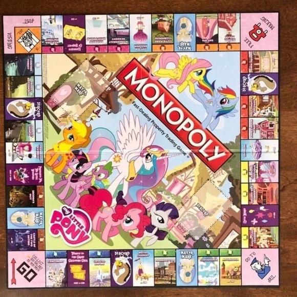 Monopoly, My Little Pony, 2013, Board Game, 6 Ponies, COMPLETE, Good Condition - Picture 5 of 16